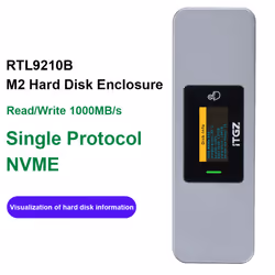 M.2 NVMe External Hard Drive Case 10Gbps M.2 SSD Enclosure M-key for Laptop - NVME protocol