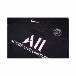 2022-23 PSG Long Sleeve Tracksuit Football Training Suit Black/Pink - S