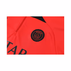 2022-24 PSG Long Sleeve Tracksuit Football Training Suit Red/Black - L