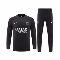 2022-23 PSG Player Edition Football Training Suit Long Sleeve Tracksuit All Black - S