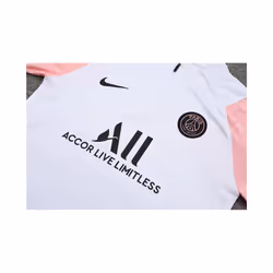 2021-22 PSG  Football Training Suit Long Sleeve Tracksuit White/Pink - M