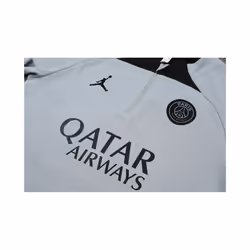 2022-23 PSG Football Training Suit Long Sleeve Tracksuit Light Gray - S