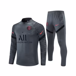 2021-22 PSG Football Training Suit Player Edition Long Sleeve Tracksuit Dark Gray - M