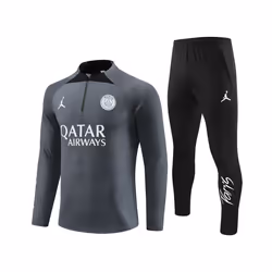 2023-24 PSG Football Training Suit Long Sleeve Tracksuit Dark Gray - S