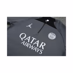 2023-24 PSG Football Training Suit Long Sleeve Tracksuit Dark Gray - S