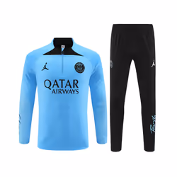 2022-23 PSG Football Training Suit Long Sleeve Tracksuit Light Blue - XL