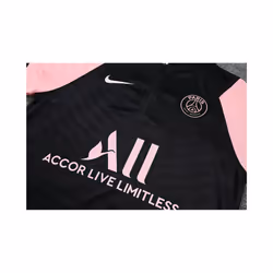 2021-22 PSG Player Edition Football Training Suit Long Sleeve Tracksuit Black/Pink - S