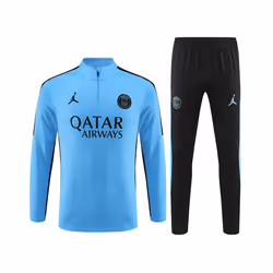 2023-24 PSG Football Training Suit Long Sleeve Tracksuit Color Matching Edition Blue - M