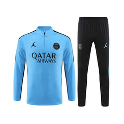 2023-24 PSG Football Training Suit Long Sleeve Tracksuit Color Matching Edition Blue - M