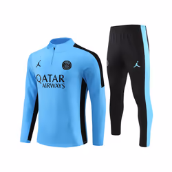 2023-24 PSG Football Training Suit Long Sleeve Tracksuit Color Matching Edition Blue - M