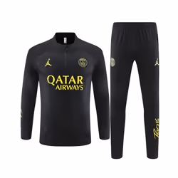 2022-23 PSG Player Edition Football Training Suit Long Sleeve Tracksuit Black/Yellow - M