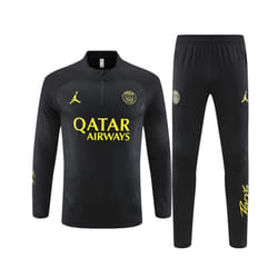 2022-23 PSG Player Edition Football Training Suit Long Sleeve Tracksuit Black/Yellow - M