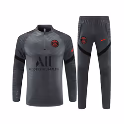 2021-22 PSG Player Edition Football Training Suit Long Sleeve Red Label Tracksuit Dark Gray - S