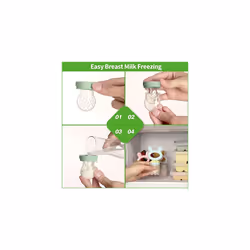 Baby Fruit Food Feeder Pacifier - Haakaa Silicone Feeder and Teether for Infant Safely Self Feeding,BPA Free Teething Relief Toy (Pea Green)