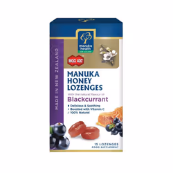 Manuka Health MGO 400+ Manuka Honey Blackcurrent Lozenges 65g - 15 lozenges