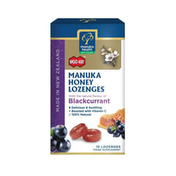 Manuka Health MGO 400+ Manuka Honey Blackcurrent Lozenges 65g - 15 lozenges