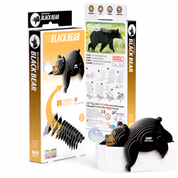 Eugy Black Bear 3D Puzzle, Animals, 6 yr(s)