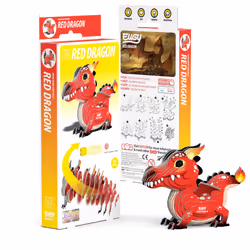 Eugy Red Dragon 3D Puzzle, Animals, 6 yr(s)