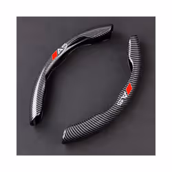 Car Steering Wheel Cover Carbon Black Fiber For Audi A3 A4 A5 A6 A7 A8 - For A4