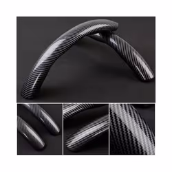 Car Steering Wheel Cover Carbon Black Fiber For Audi A3 A4 A5 A6 A7 A8 - For A4