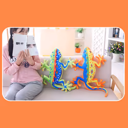 Lifelike Gecko Reptile Animal Plush Stuffed Doll Soft Bed Decor Trick Toy Gift