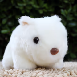 18cm Simulation Plush Hamster Animal Plush Stuffed Doll Toy Home Sofa Decor - White