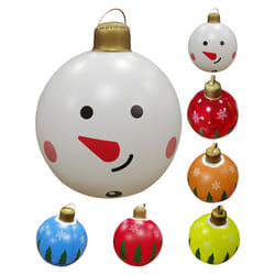 Inflatable Ball Waterproof Exquisite Workmanship Multi-colored Giant Christmas Inflatable Ball with Inflator for Outdoor - Orange