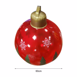 Inflatable Ball Waterproof Exquisite Workmanship Multi-colored Giant Christmas Inflatable Ball with Inflator for Outdoor - Orange