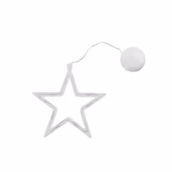 Christmas LED Star Bell Snowman Santa Suction Cup Fairy Light Home Window Decor - 1