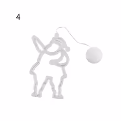 Christmas LED Star Bell Snowman Santa Suction Cup Fairy Light Home Window Decor - 2