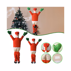 New Velvet Santa Claus Wall Climbing Decoration Clothes Hanging Gifts Holiday Gifts Christmas Things To Decorate The House