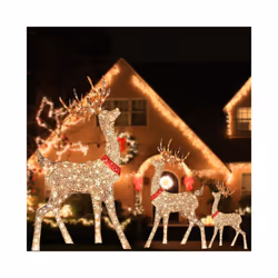 Lighted Christmas Reindeer Water Resistant Bright And Festive Holiday Decoration For Home Glowing Reindeer Outdoor Yard Ornament