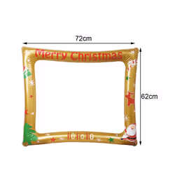 Christmas Inflatable Photo Booth Picture Frame Xmas Family Party Winter Holiday Party Game Accessories Decoration Favor Supplies
