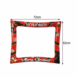 Christmas Inflatable Photo Booth Picture Frame Xmas Family Party Winter Holiday Party Game Accessories Decoration Favor Supplies