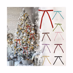 24 Pieces Christmas Bows Christmas Tree Ornaments For Wreaths Velvet Ribbon Bows For Indoor Outdoor Christmas Party Decoratio ...