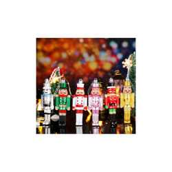 12.8cm Christmas Soldier Private Pendant Painted Nutcracker Decoration Christmas Clearance Sale Deco Christmas Novelty - 12.5CM, Pink