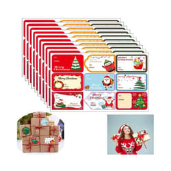 10 Sheets Merry Christmas Stickers Presents Wrapping Seal Labels Gift Baking Package Name Tag Stickers Envelope Stationery Decor