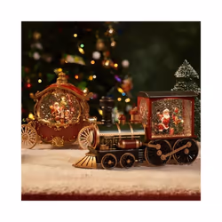 Christmas Gift Christmas Eve Music Box Train Music Box Crystal Ball Ornaments