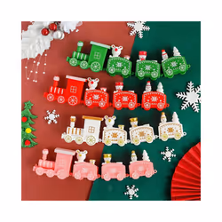 Christmas Train Accessories Christmas Decoration New Year  Ornaments Xmas Kids Gifts Top of Cake Supplies Navidad Desk Decor
