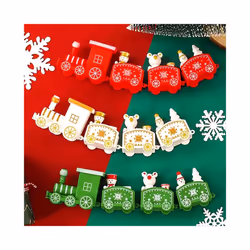 Christmas Train Accessories Christmas Decoration New Year  Ornaments Xmas Kids Gifts Top of Cake Supplies Navidad Desk Decor