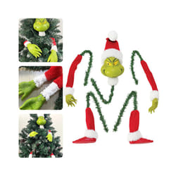 Christmas Tree Topper Decor Arm Leg Head Ornaments Holder Head/Arms and Legs Grinch Elf Body Tree Decoration for Xmas Party