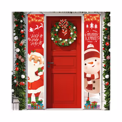 Christmas Santa Claus Door Banner Christmas Decoration For Home Merry Cristmas Ornaments Noel Navidad Natal New Year
