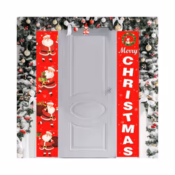 Christmas Santa Claus Door Banner Christmas Decoration For Home Merry Cristmas Ornaments Noel Navidad Natal New Year