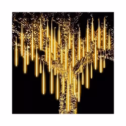 Outdoor  Meteor Shower Christmas Lights 10 Tubes 192 Led Hanging String Lights for Garden Tree Holiday Party Decoation Lamp