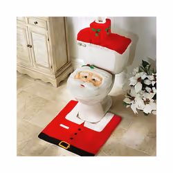 New Cute Christmas Toilet Seat Covers Creative Santa Claus Bathroom Mat Xmas Supplies for Home New Year Navidad Gift Decor