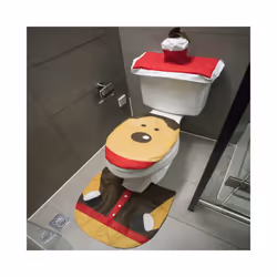 New Cute Christmas Toilet Seat Covers Creative Santa Claus Bathroom Mat Xmas Supplies for Home New Year Navidad Gift Decor