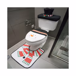New Cute Christmas Toilet Seat Covers Creative Santa Claus Bathroom Mat Xmas Supplies for Home New Year Navidad Gift Decor