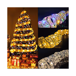 1/3/5/LED Christmas Tree Fairy Ribbon Lights String Navidad natal Christmas decoration home decor ornament accessories - 1me ...