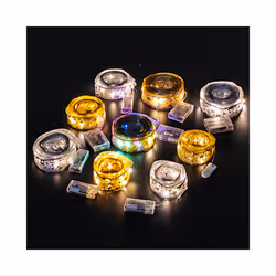 1/3/5/LED Christmas Tree Fairy Ribbon Lights String Navidad natal Christmas decoration  home decor ornament accessories - 2 meters, golden warm light