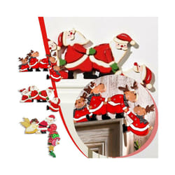 1pcs Christmas Door Frame Decoration Santa Elk Wooden  Door Frame Christmas Decorations Decor Home New Year Gifts